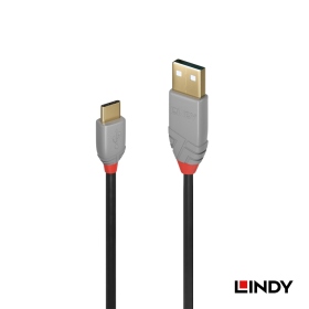 ANTHRA LINE USB 2.0 TYPE-C/公 TO TYPE-A/公 傳輸線,1M