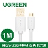 綠聯 Micro USB快充傳輸線 1m(白色) 10848
