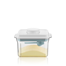 【安酷生活】一鍵搞定防滑刮平奶粉罐 1000ml-透明款